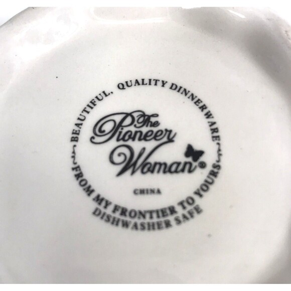 Pioneer Woman Ceramic Sugar Bowl & Lid Red Floral Retro Canister Flea Market - Picture 5 of 5